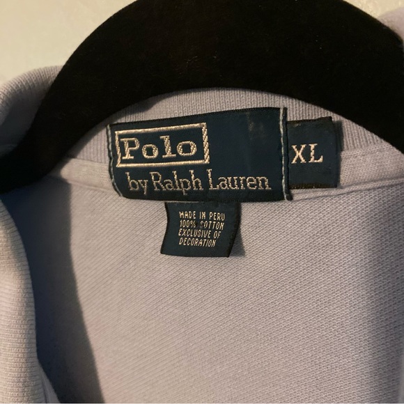 Polo Ralph Lauren Embroidered Powder Blue Polo Shirt XL - Picture 4 of 6